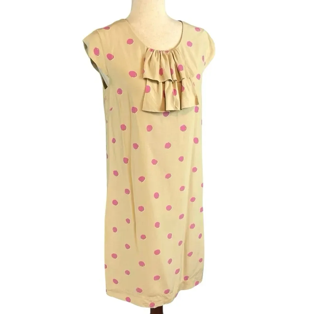 Kate Spade Shawna Polka Dot Sleeveless Shift Dress Silk Blend Cap Sleeves Size 2